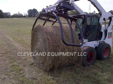 hay grab for skid steer|hay squeeze attachments.